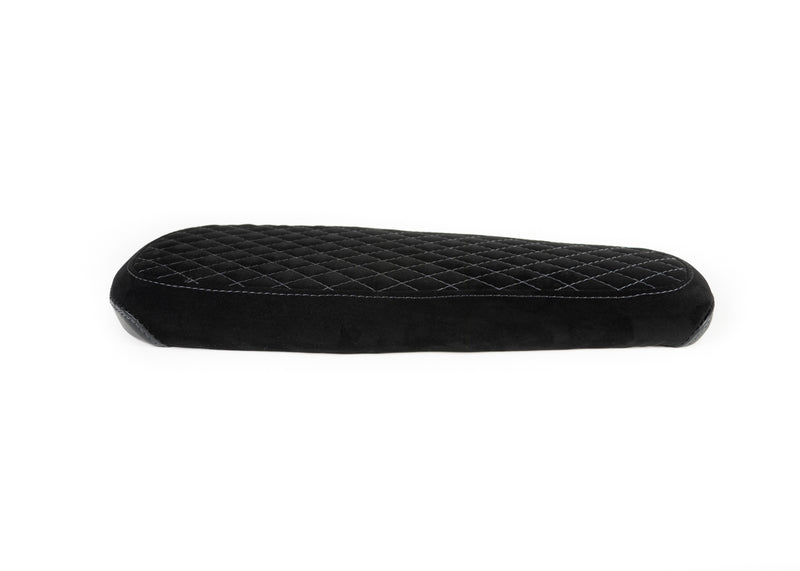 2-Up Black Alcantara Diamond Stitch Seat