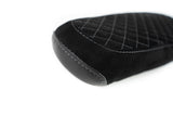 2-Up Black Alcantara Diamond Stitch Seat
