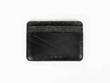 Black Leather + Felt Card wallet