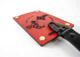 Carmine Red Leather Key Holder